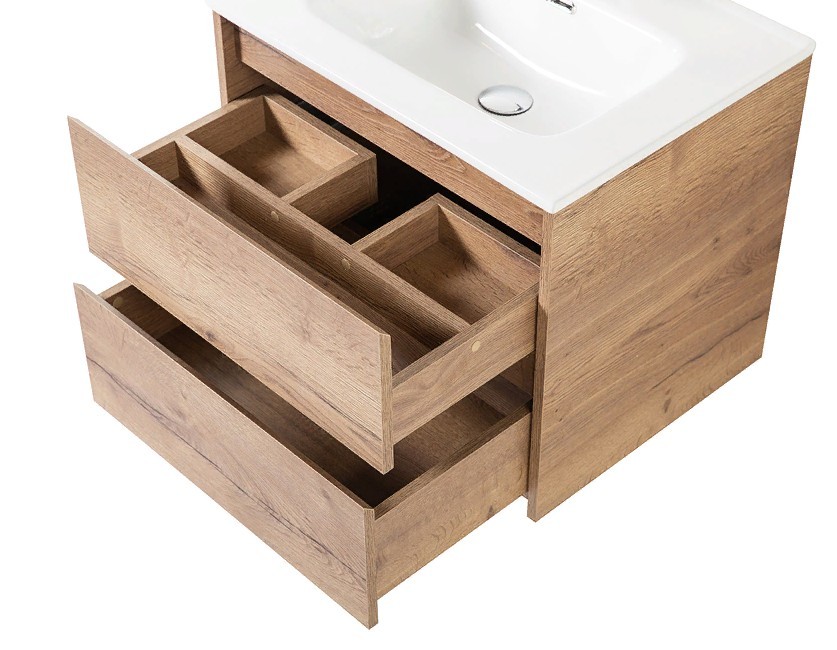 Приобрести тумба подвесная с раковиной belbagno kraft-700-2c-so-rt 70 см, rovere tabacco