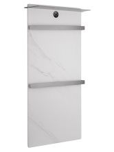 Полотенцесушитель электрический с каменной плитой Белый мрамор WONZON & WOGHAND STUTTGART, Темный графит (WW-A504W-GM)