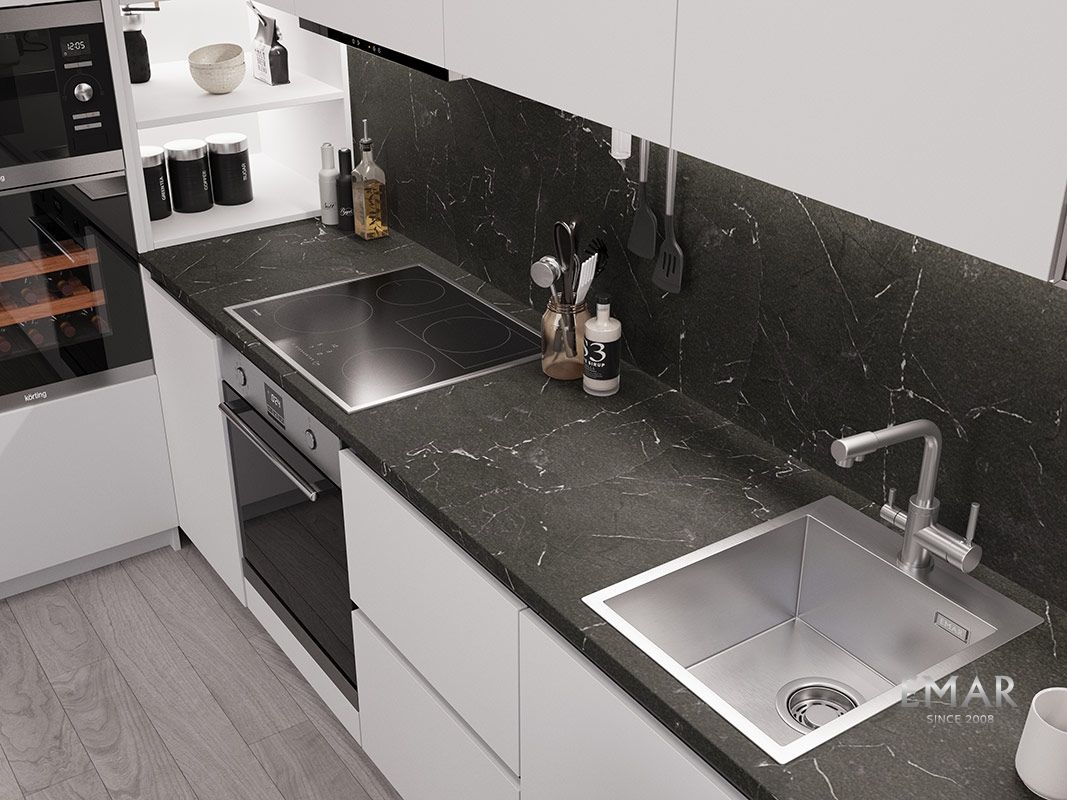 Приобрести emar кухонная мойка 41х51 см, сатин emb-128a pvd nano satine