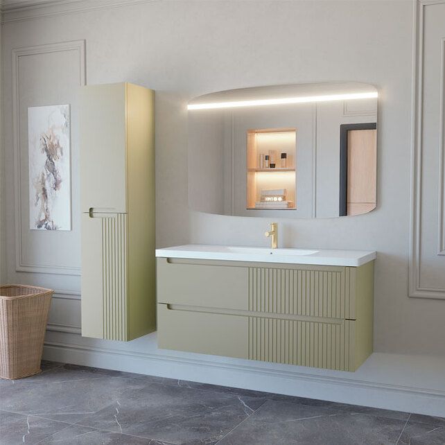 Приобрести caprigo тумба с раковиной termin-smalty meta 120 см, бежевая, эмаль