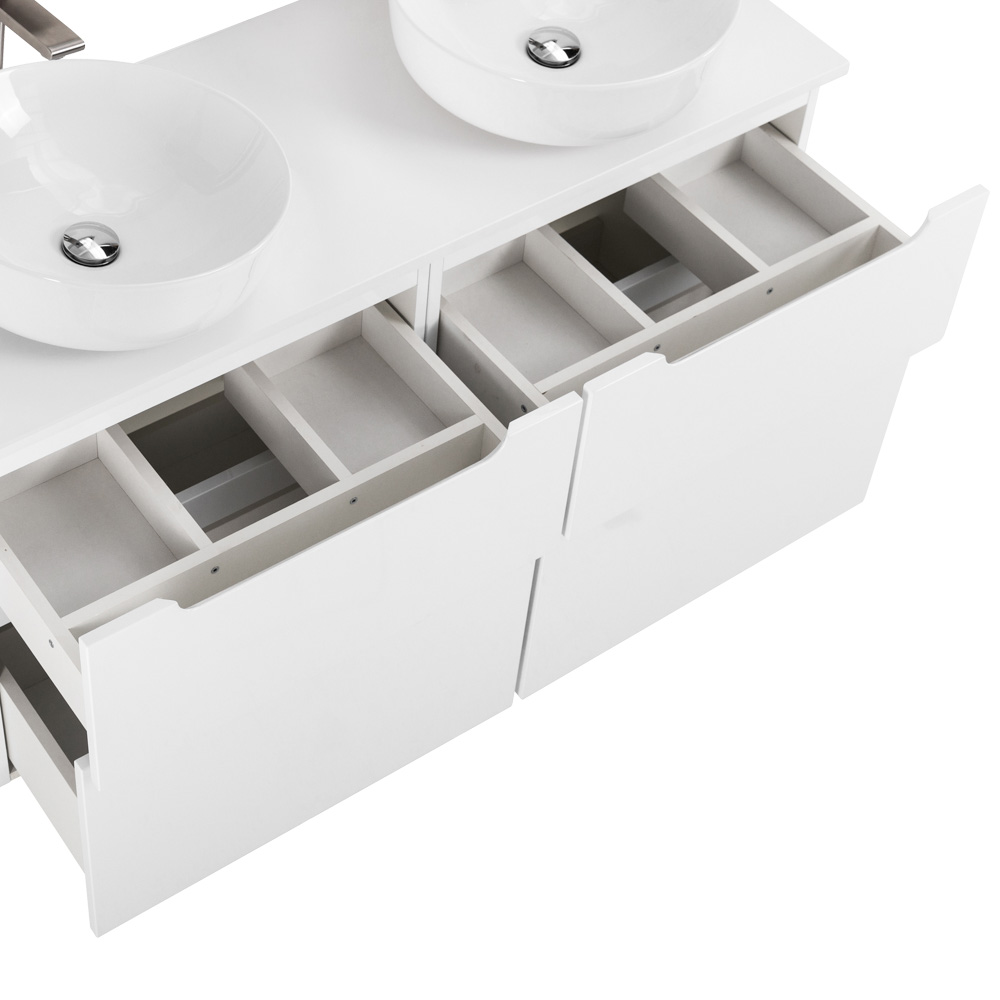 Приобрести belbagno тумба со столешницей etna-h60 140 см, подвесная bianco lucido