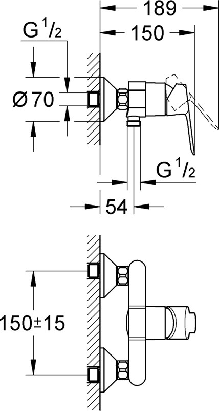 Приобрести смеситель для душа grohe bauedge, хром 23333000