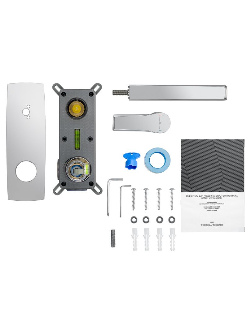 Приобрести смеситель для раковины встраиваемый wonzon & woghand brilliant, хром (ww-88869079-cr)