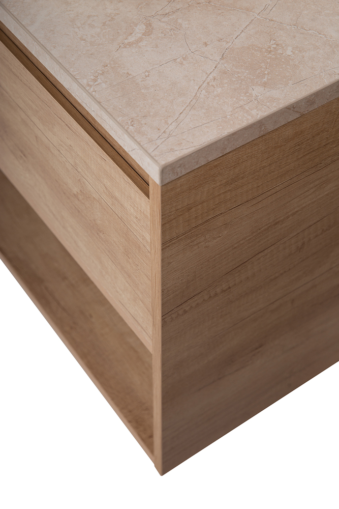 Приобрести belbagno тумба со столешницей kraft 100 см с ящиком и полкой, подвесная rovere nebrasca nature