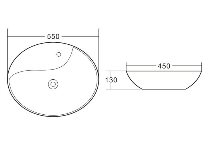 Приобрести раковина-чаша belbagno 55 см bb1370