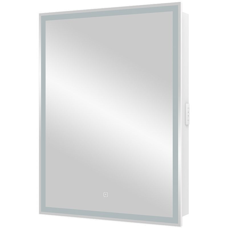 Приобрести continent зеркало шкаф с подсветкой allure 60х80 см, сенсорный включатель, левосторонее, белое