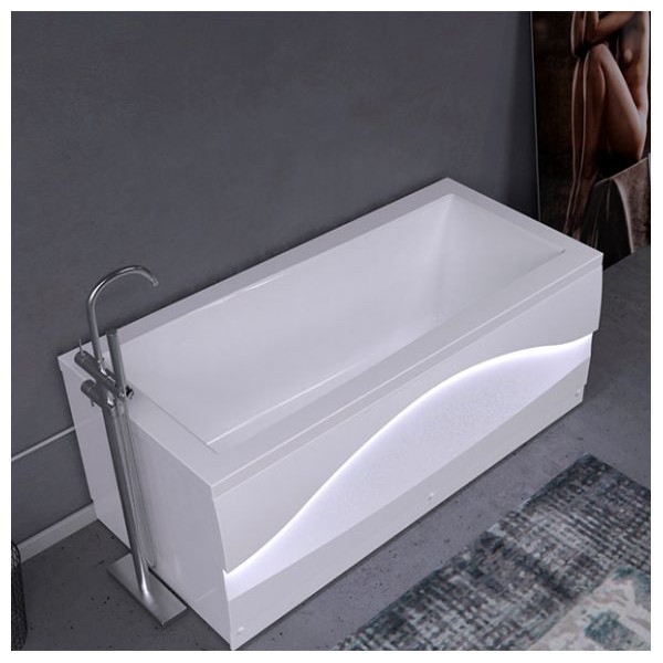 Приобрести mirsant ванна акриловая sole quadro lumia ( с подсветкой ) 170*75 см, белая, ут000037791