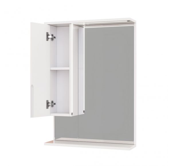 Приобрести mirsant зеркало шкаф soho 60 см, led подсветка, белый, левый ут000083891