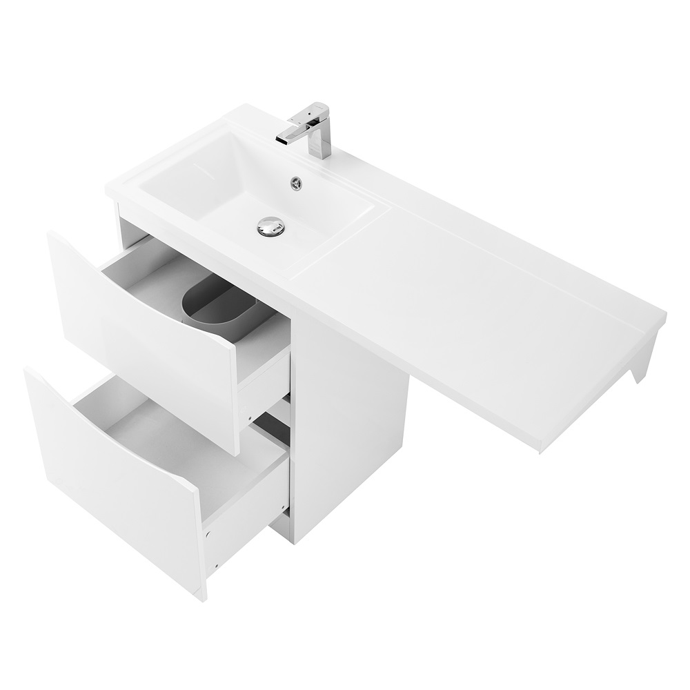 Приобрести belbagno тумба с раковиной lavanderia 120 см, напольная 58/120-l bianco lucido, белая раковина