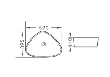 Приобрести раковина-чаша ceramalux 60 см n 7472b