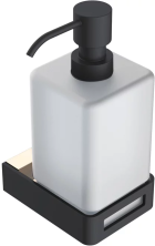 Boheme Дозатор жидкого мыла Q, черный\золото 10957-G-B