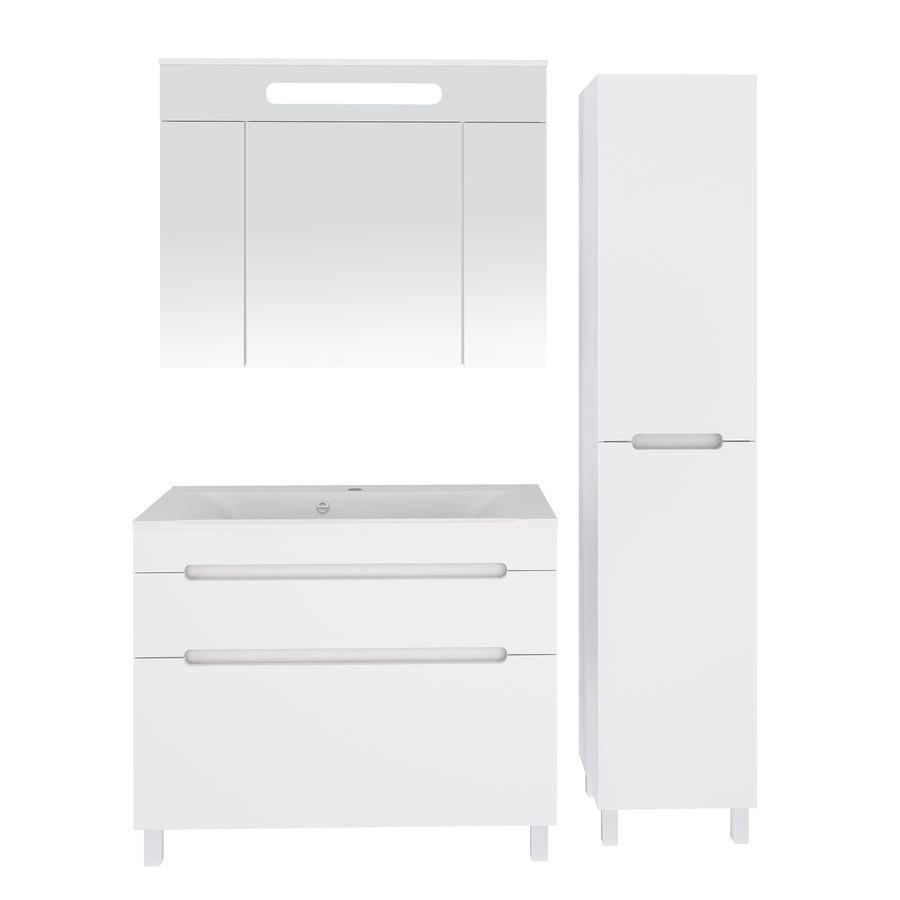 Приобрести aqua de marco тумба напольная с раковиной olivia 100см, два ящика, белый 2100coli/f; 2100olivia