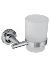Стакан для зубных щеток с держателем WONZON & WOGHAND SIMPLE, Хром (WW-6521)