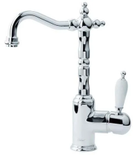 Boheme Смеситель для раковины Tradizionale, высокий, хром\белый 262