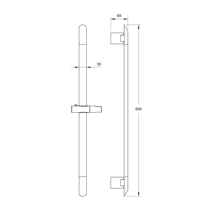 Приобрести iddis душевая штанга mirro, 694мм, хром mir6940i17
