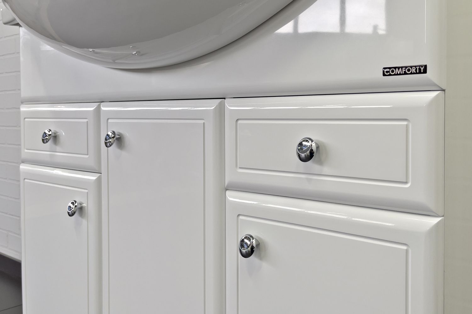 Приобрести сomforty тумба с раковиной "сочи-100" белый глянец