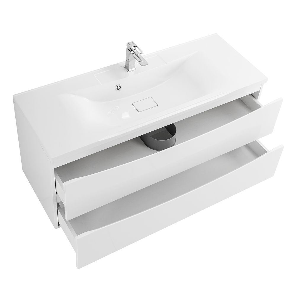 Приобрести belbagno тумба с раковиной marino 120 см, подвесная bianco opaco, белая раковина