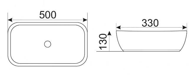 Приобрести раковина-чаша ceramalux 51 см 9447