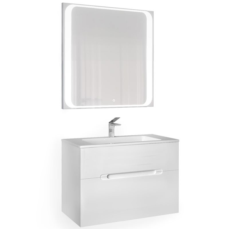 Приобрести jorno зеркало modul 80 см, с подсветкой, белое