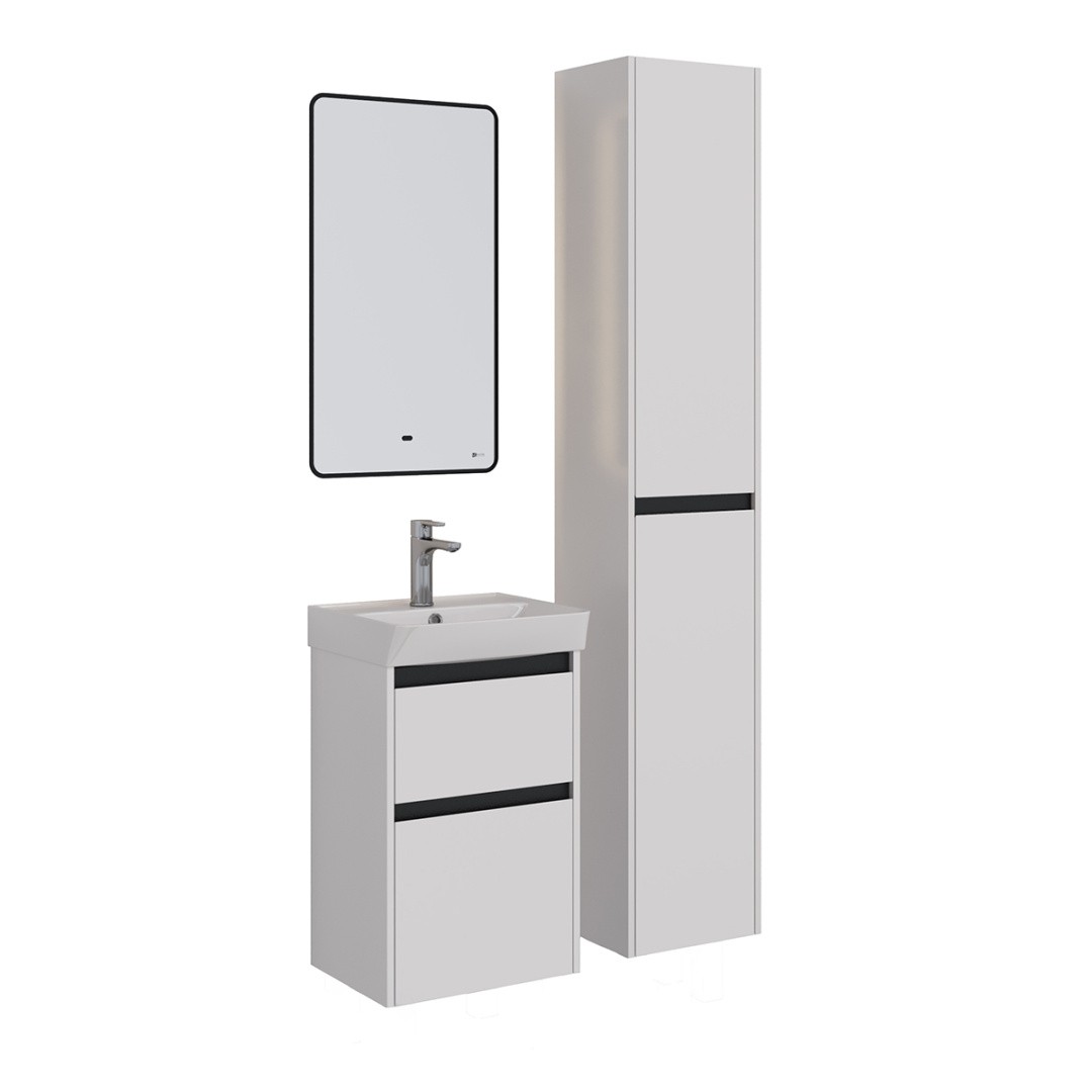 Приобрести lemark зеркало mioblack 45х80 см с подсветкой и подогревом, черное 