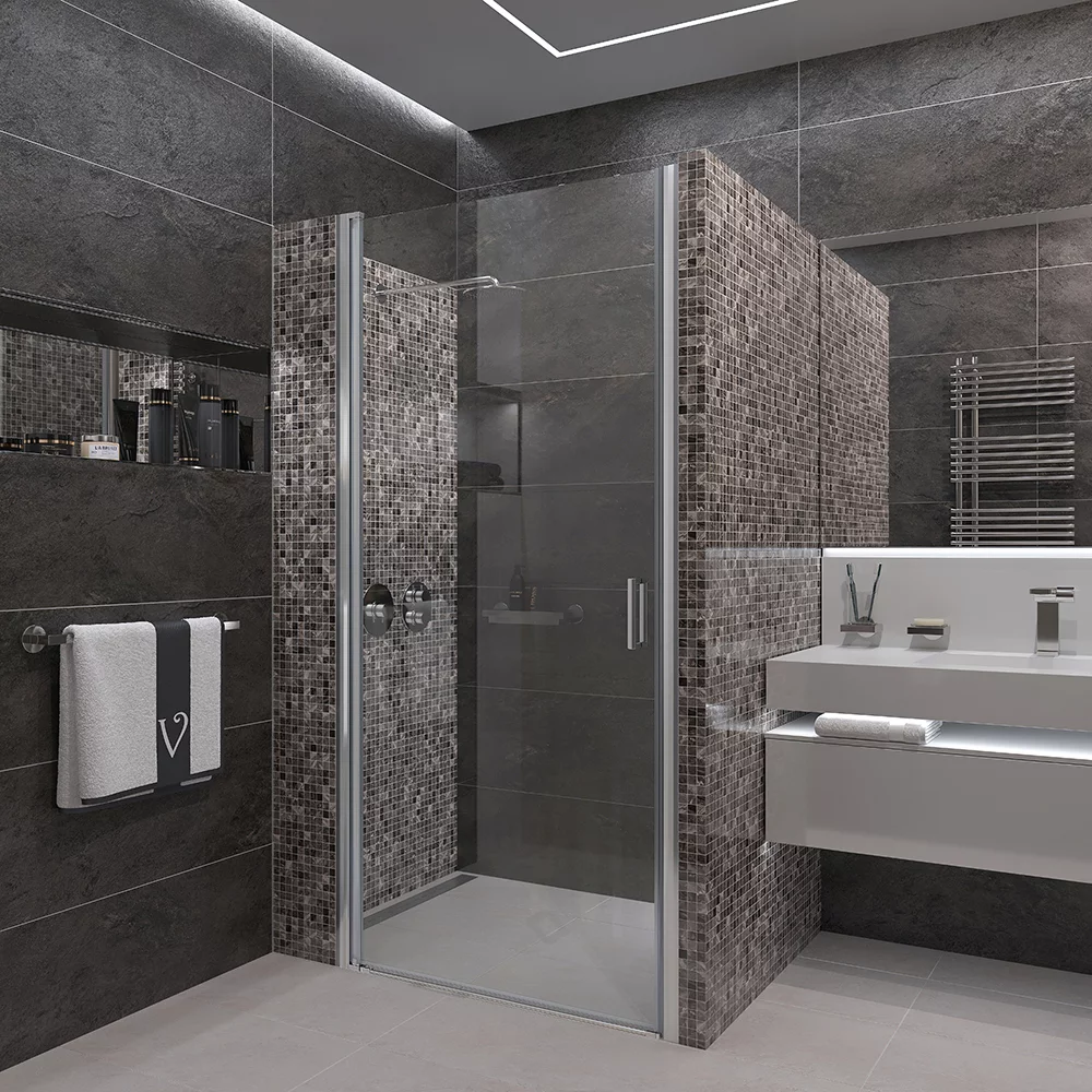 Приобрести veconi душевая дверь vianno vn-43, 70x195 см, хром, прозрачное vn43-70-01-c5