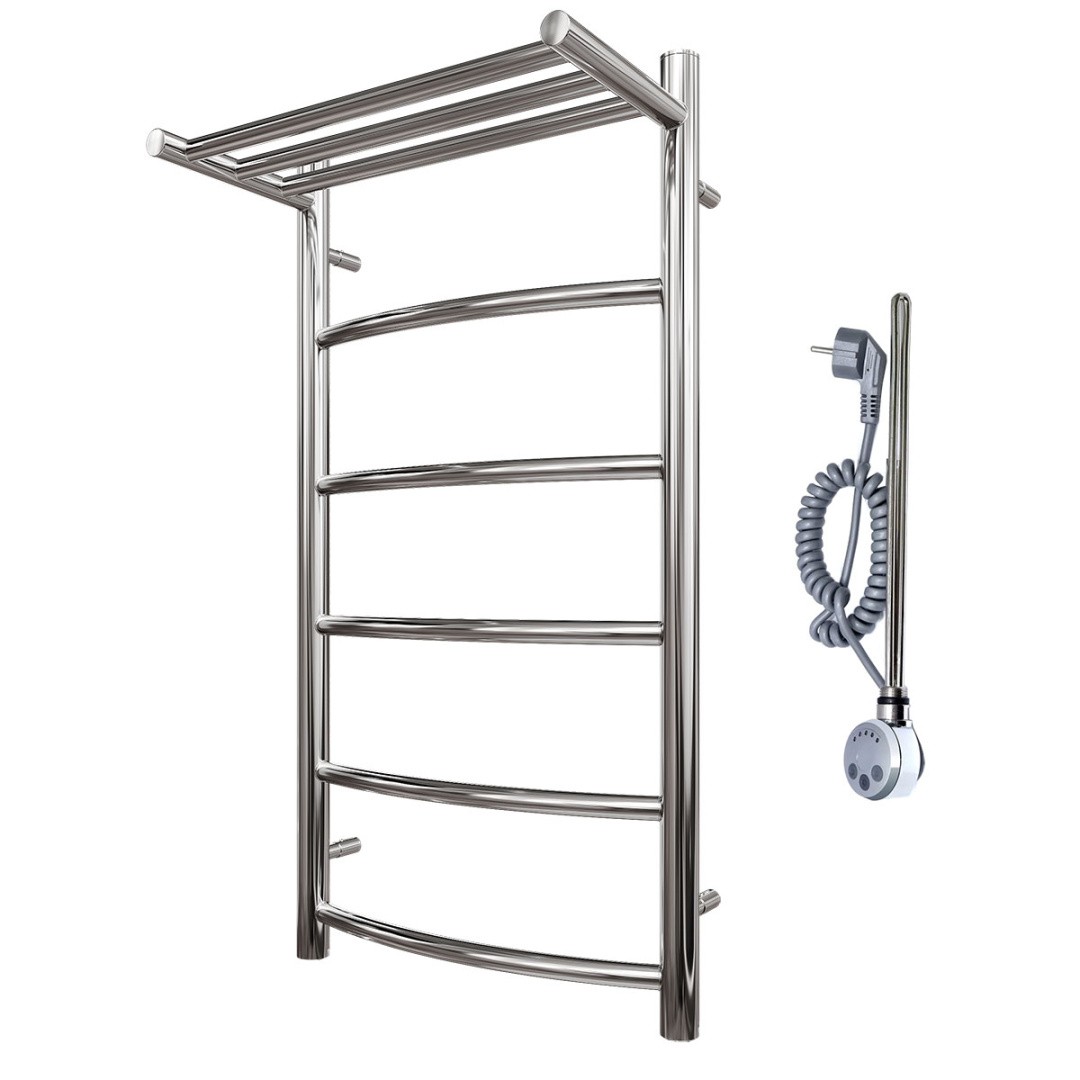 Приобрести полотенцесушитель электрический point 400х800 афина п5 с полкой, хром pn04148pe