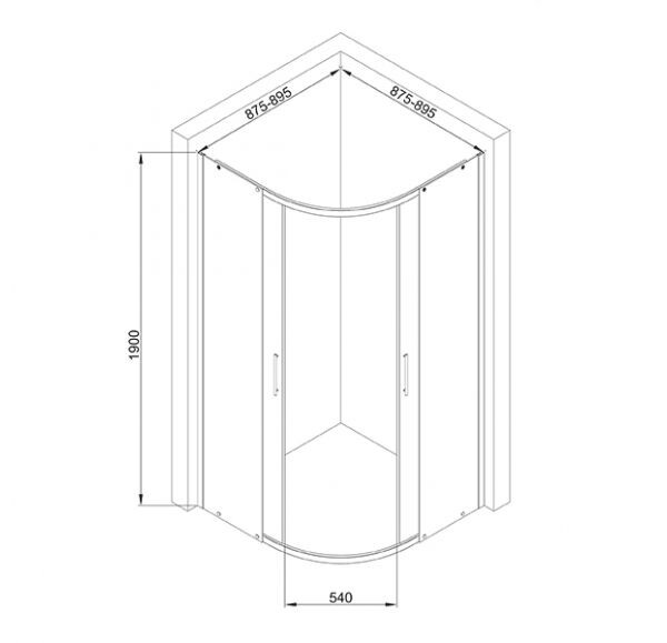 Приобрести mirsant душевое ограждение neo 90х90 см, хром ут000082739