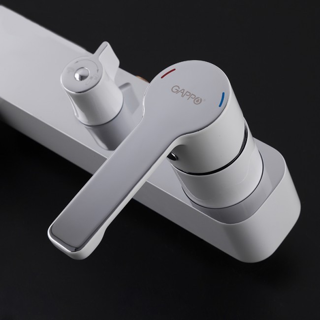 Приобрести gappo душевая система g2402-8 с изливом, белый/хром 99765