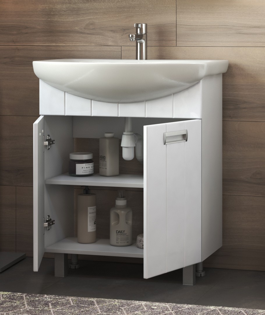 Приобрести vigo тумба с раковиной diana 60см, 2 дверцы, напольная, белая tn.dia.bal.60.2d