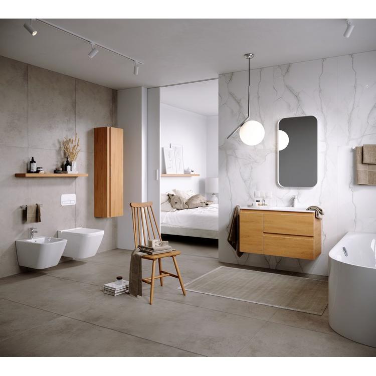 Приобрести тумба подвесная с раковиной aqwella accent 90см. правая, дуб золотой, acc0109rdz