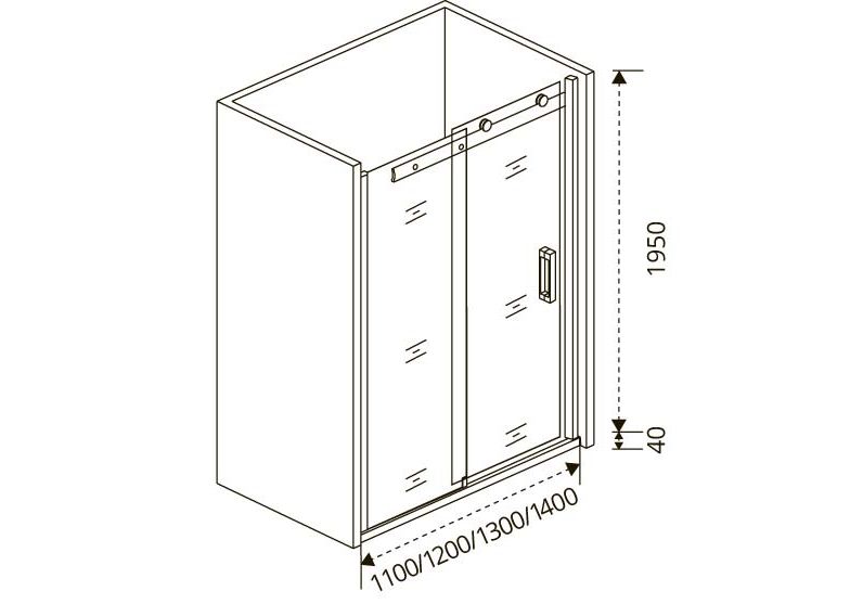 Приобрести дверь душевая bas altair wtw-110-c-ch 110 см