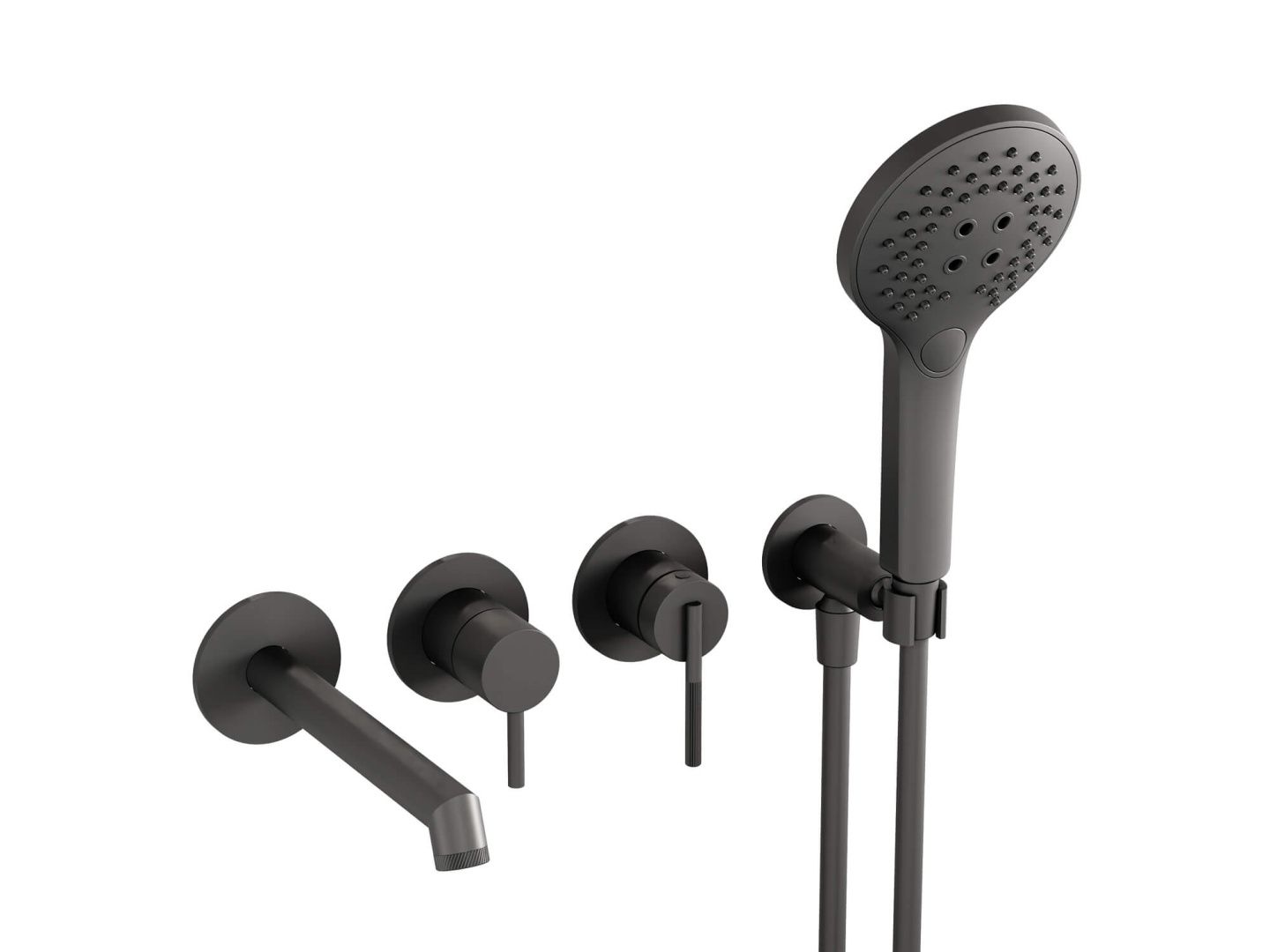 Приобрести hayzburg встраиваемый смеситель для ванны и душа, графит hb-4004-2gg