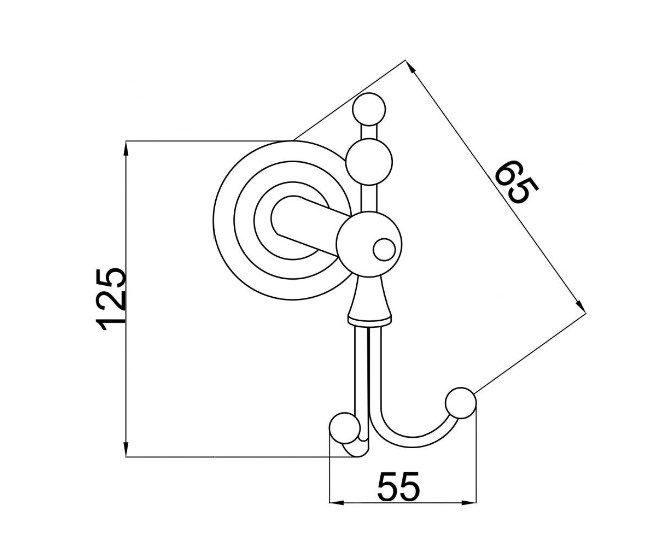 Приобрести boheme крючок для ванной комнаты imperiale, золото\кристаллы 10406