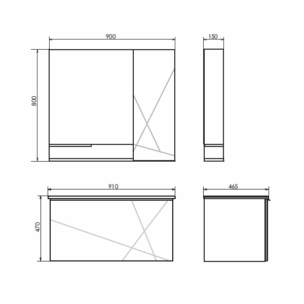 Приобрести сomforty зеркало-шкаф мерано-90 белый матовый