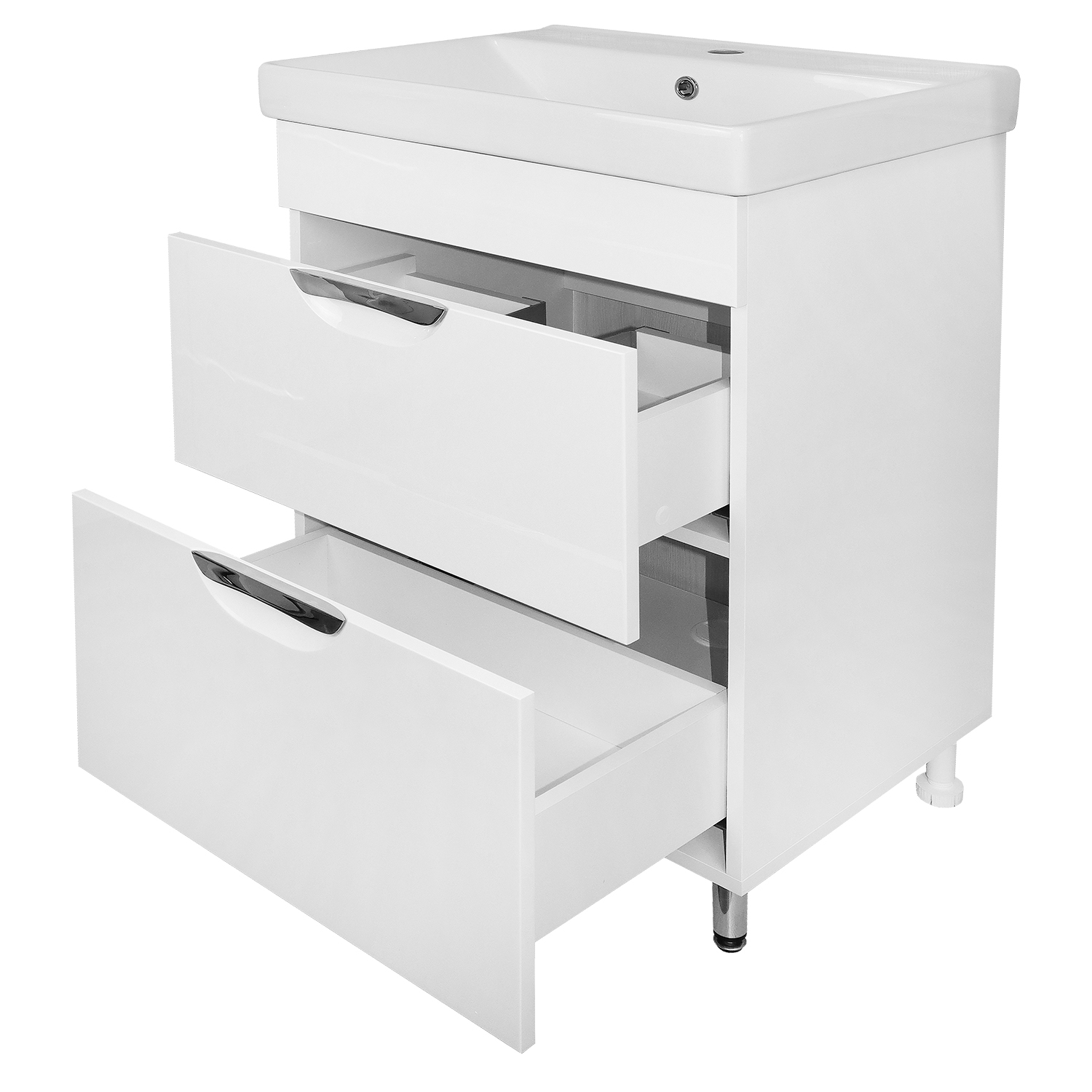 Приобрести loranto тумба напольная с раковиной стиль- 60/2 н "соло" 60х88 см, белая (cs00091378)