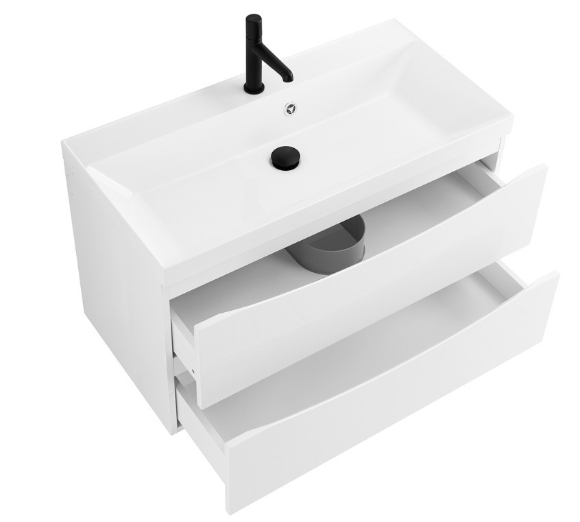 Приобрести тумба подвесная с раковиной belbagno marino-900-2c-so-bl-p 90 см, bianco lucido