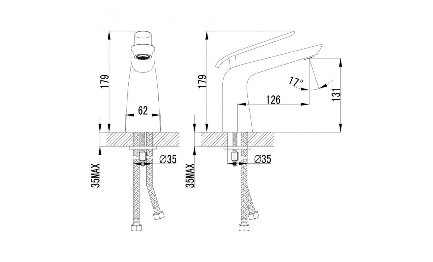Приобрести lemark смеситель для раковины melange, белый\хром lm4906cw