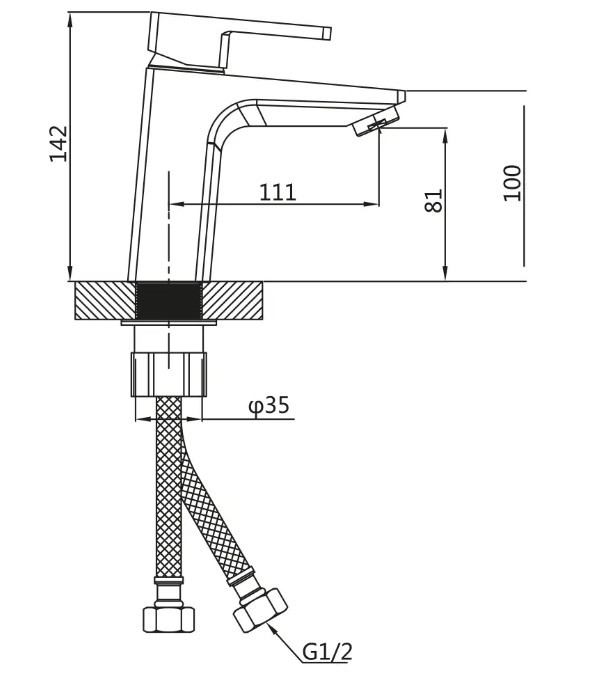 Приобрести cмеситель для раковины vieir sera 142 мм, хром v353511