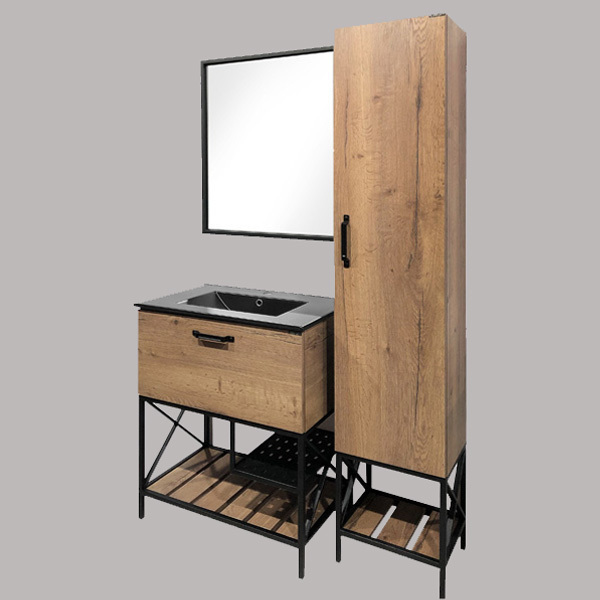 Приобрести сomforty тумба с раковиной "бредфорд-75" дуб темный, черная раковина