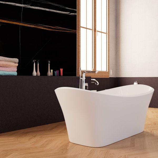 Приобрести frank акриловая ванна f6104 white,170х75 см, отдельностоящая