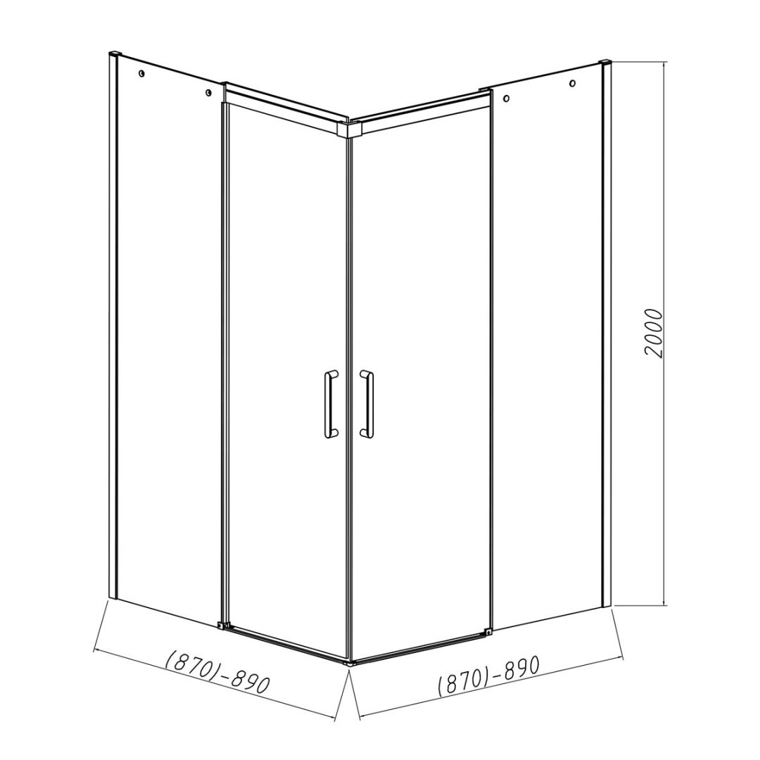 Приобрести vincea душевое ограждение dice 90х90 см, прозрачное, черное vss-4d900clb
