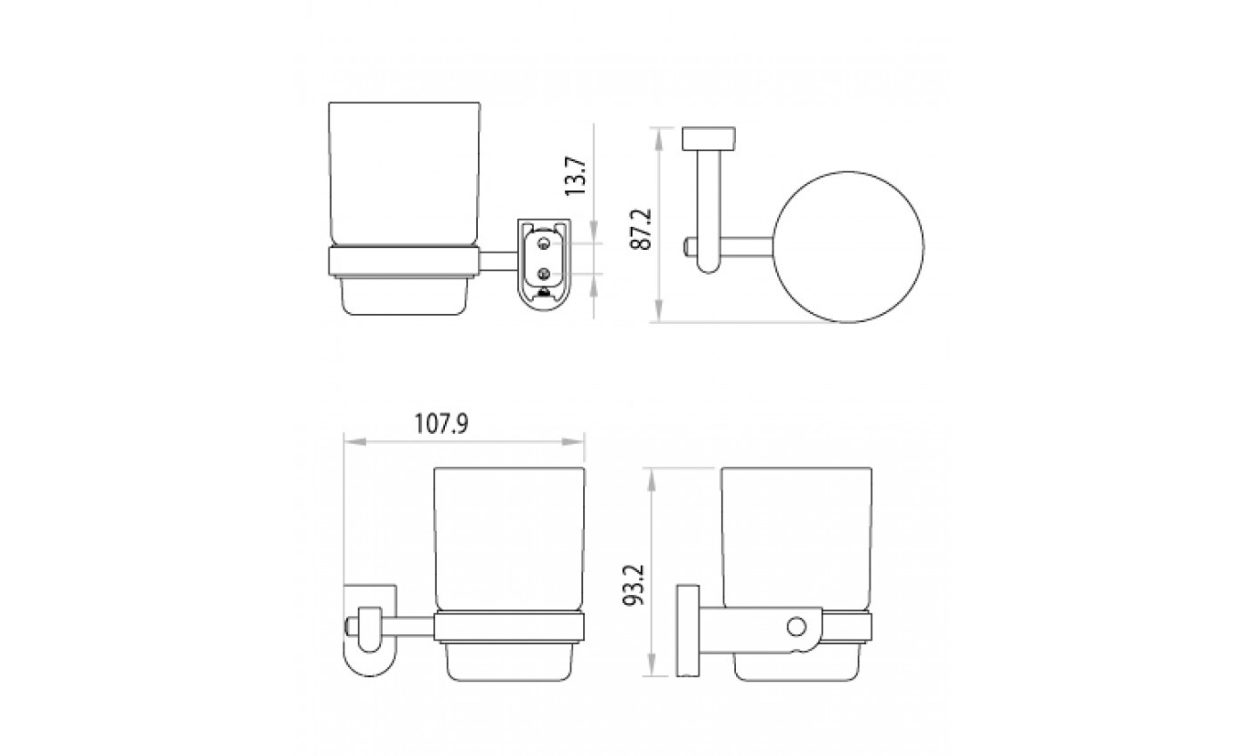 Приобрести lemark стакан для зубных щеток omega, хром lm3136c