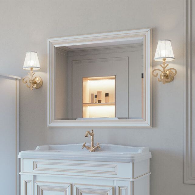 Приобрести caprigo зеркало fresco 100 см, белое, эмаль