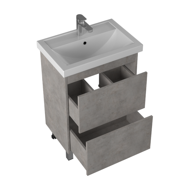 Приобрести briz тумба напольная ricci concrete 60 см, светло серый, т8-60
