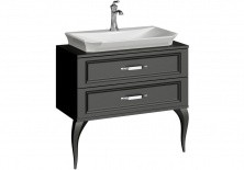 Тумба напольная с раковиной Aqwella La Donna 85 см LAD0108BLK, черный