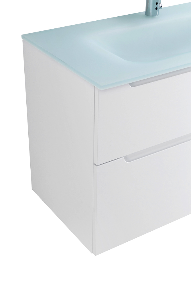 Приобрести belbagno тумба с раковиной etna-h60 100 см, подвесная bianco lucido, стеклянная раковина