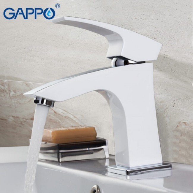 Приобрести gappo смеситель для раковины g1007-7, белый\хром 92934