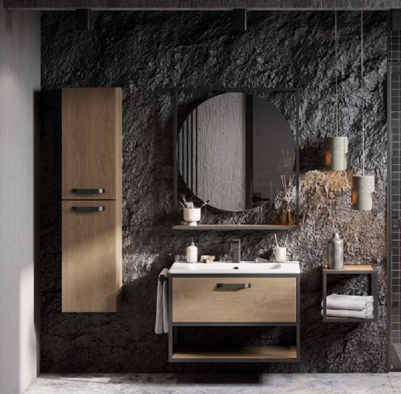 Приобрести акватон зеркало лофт фабрик 80, дуб кантри