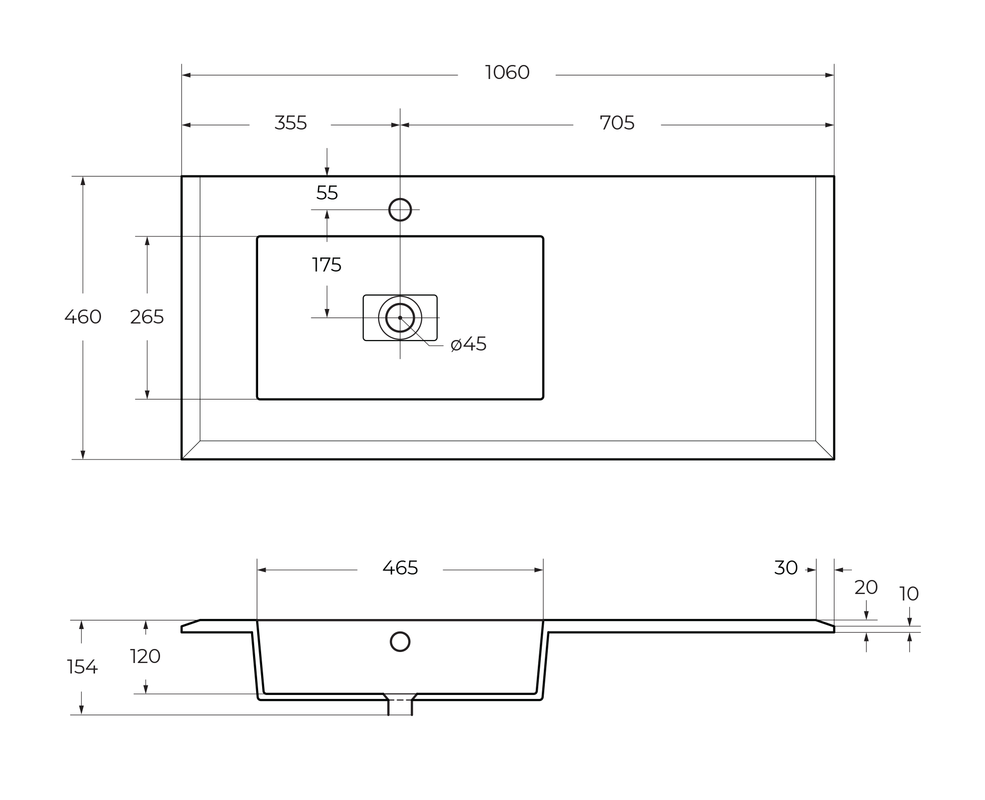 Приобрести cezares тумба подвесная с раковиной bellagio 106 см grafite, левостороняя, графит 54715