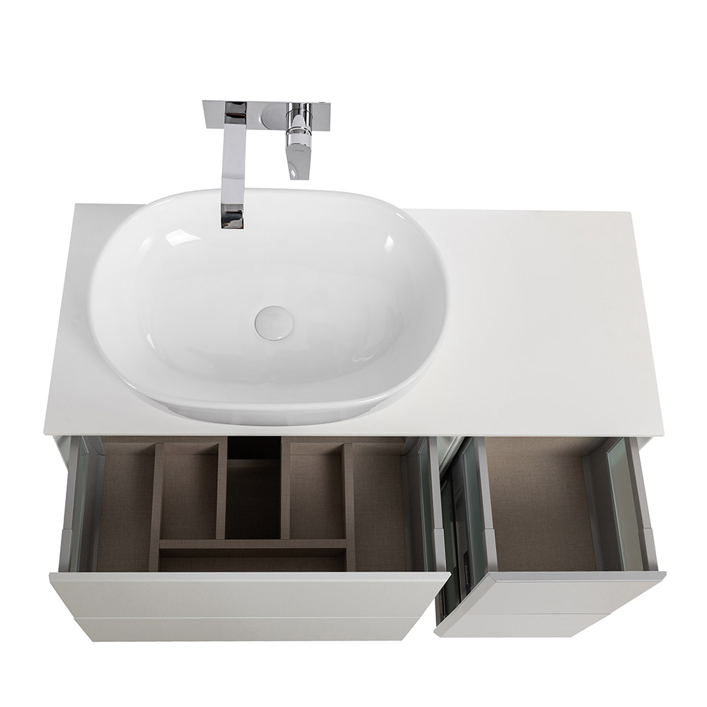 Приобрести cezares тумба со столешницей подвесная bellagio 106 см bianco opaco, белая 54714